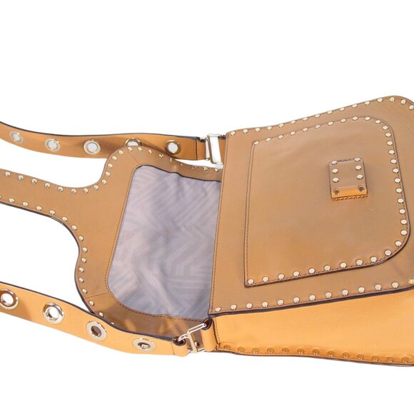 REBECCA MINKOFF Midnighter $325 Large Studded Leather Crossbody Messenger Bag - Picture 8 of 11